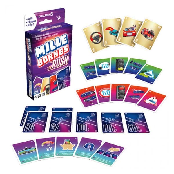 Mille Bornes Rush - Spel Flerfärgad