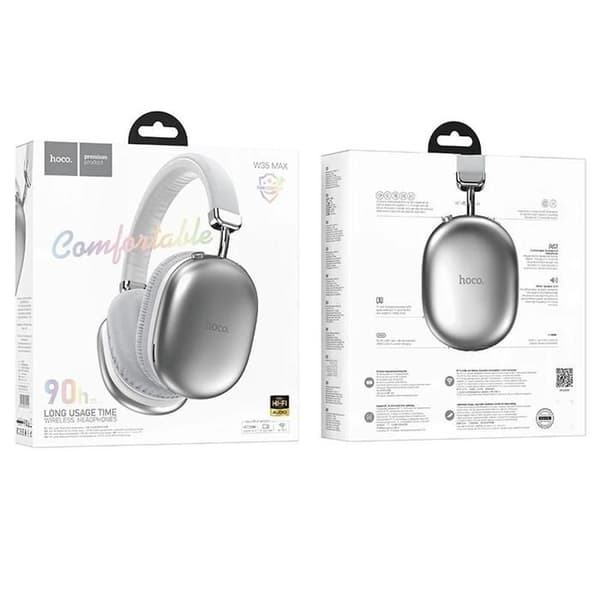 Bluetooth-hörlurar - HOCO - W35 Max - Silver - Fällbar - 90h batteritid pengar