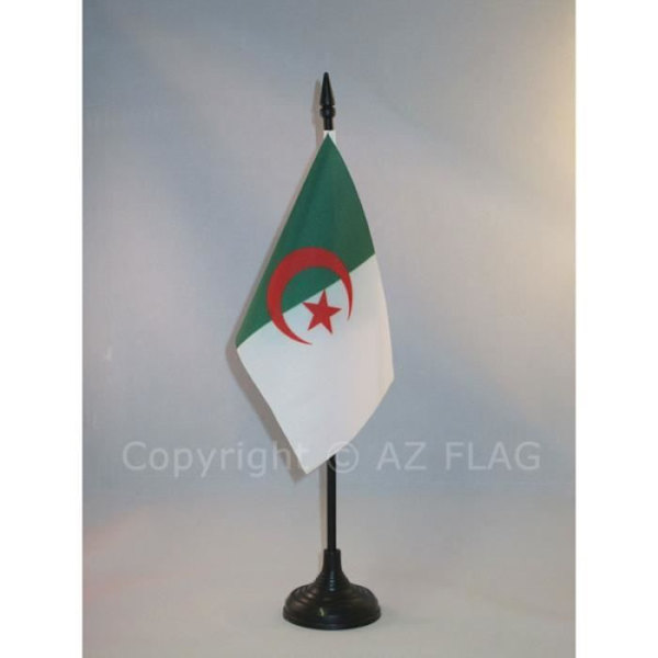 Algeriets bordsflagga 15x10cm - Algerian Hau ... Svart