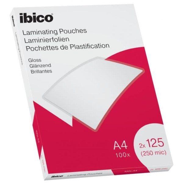 Ibico blanka A4 lamineringspåsar 250 mikron