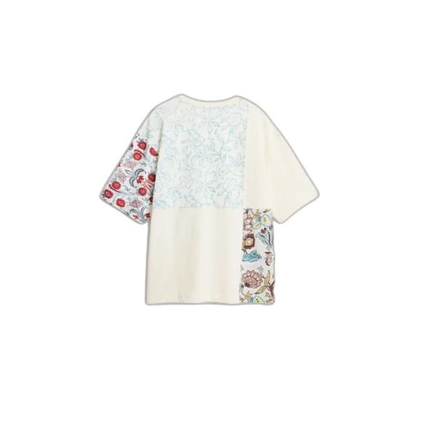 Blommönstrad t-shirt med utskärning Desigual elfenben S