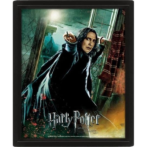 PYRAMID HARRY POTTER 3D LENTICULAR RAM DÖDSRELIKER SNAPE SVART