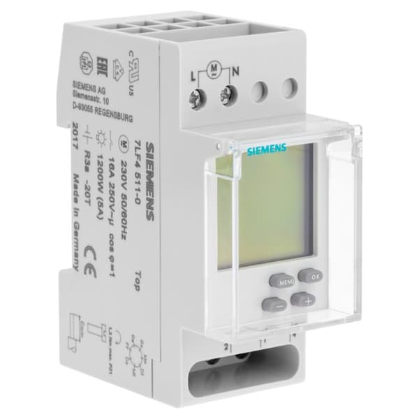 SIEMENS Digital veckoklocka automatisk 2 moduler Vit