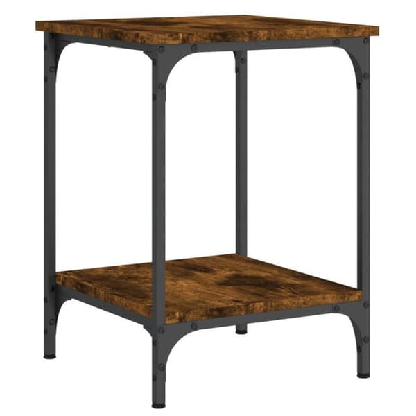 vidaXL Soffbord Rökt Ek 40x40x55 cm Konstruerat trä 832825