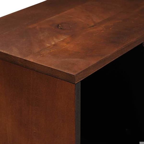 vidaXL Buffé Brun 80 x 33,5 x 75 cm Massivt mangoträd 4018907