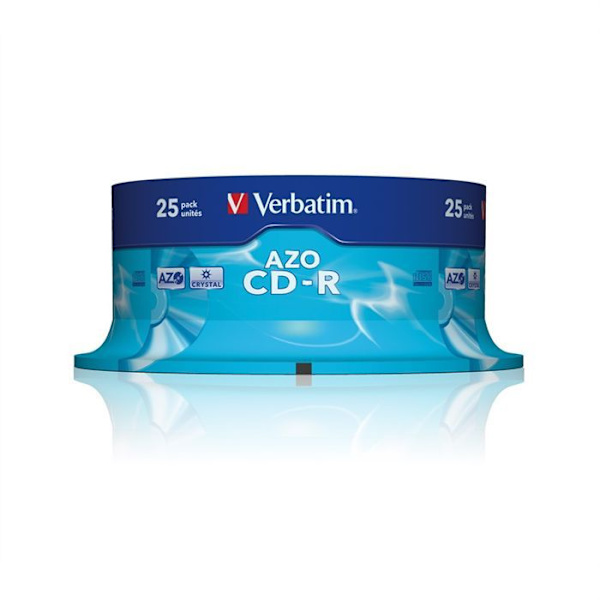 CD-R VERBATIM 80 min 52x (25) - 700 MB Super Azo - Cake Box