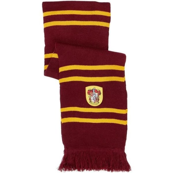 Cinereplikor - Harry Potter - Scarf - Ultra Soft Röd & Gul - Officiellt licensierad - House Gryffindor - 190 cm - Röd & Gul Lila/guld