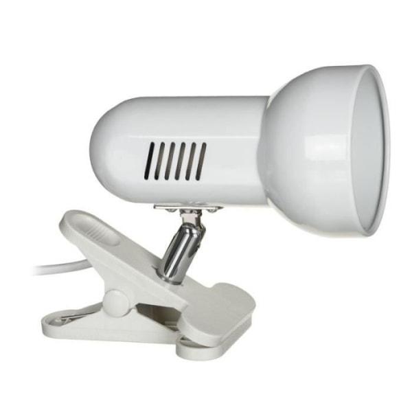 Activejet Clamp skrivbordslampa, vit, metall, E27 tråd - AJE-CLIP LAMP WHITE