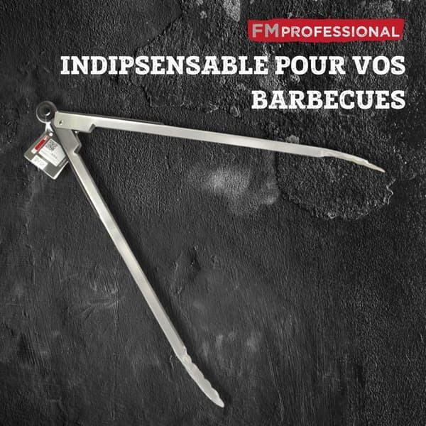 Professionell grilltång 45 cm FM Professional Svart, rostfritt