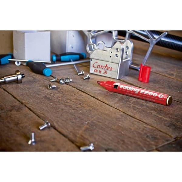 Permanent marker - EDDING - 2200 C - Rosa - Spets 1-5 mm - Oföränderlig Ros