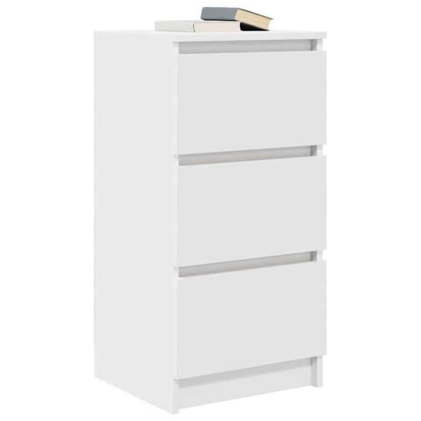 vidaXL Buffé vit 37,5x35x76 cm ingenjörsträ 861724