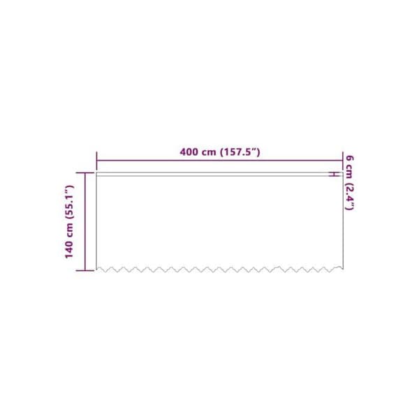 Spetsgardin - vidaXL - Vit - Polyester - 140x400 cm - Ljusfiltrerande - Integritetspaneler Vit