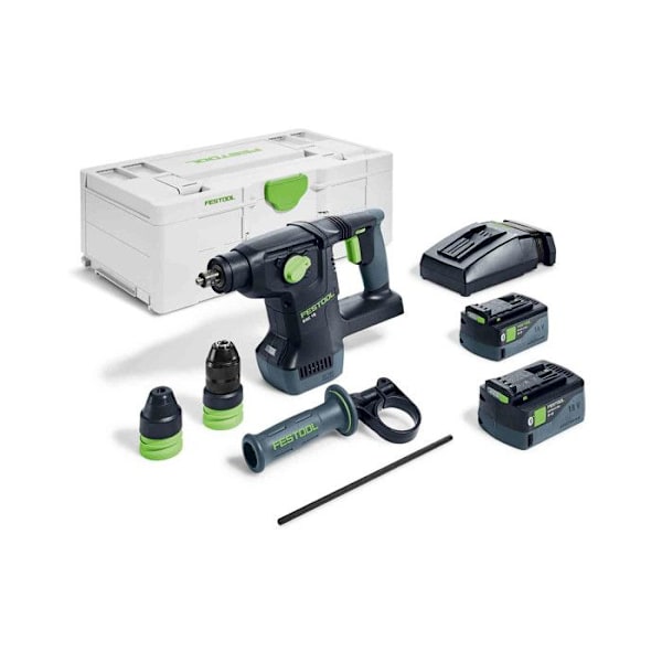 Perforator med mejselfunktion SDS-Plus 18V KHC 18 5,0 EBI-Plus + 2 batterier 5 Ah + laddare + Systainer-väska - FESTOOL - 577448