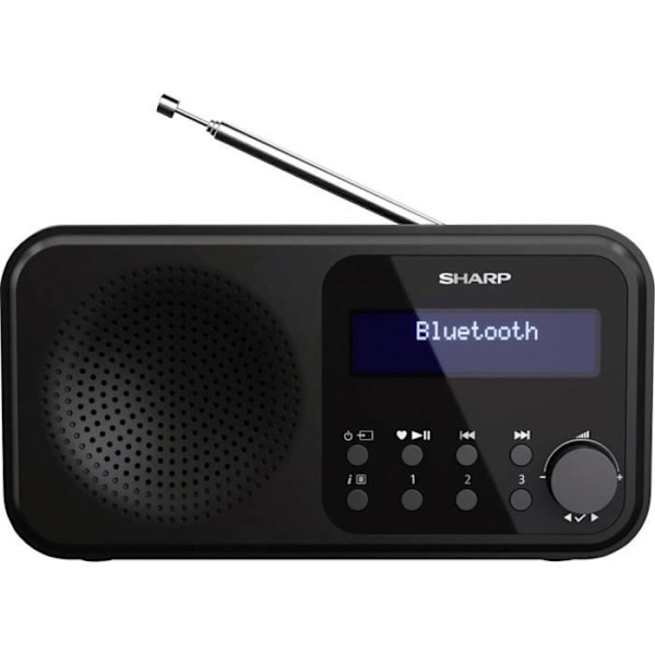 Bordradio - Sharp - DR-P420 - DAB+, FM - Bluetooth - USB - Svart Svart