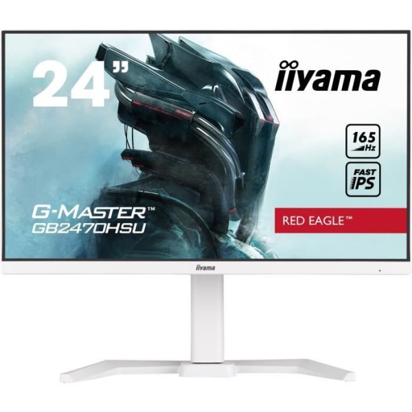 PC Gamer-skärm - IIYAMA - G-Master Red Eagle GB2470HSU-W5 - 23,8'' - FHD - Snabb IPS - 0,8 ms - 165Hz - HDMI / DP / USB - FreeSync
