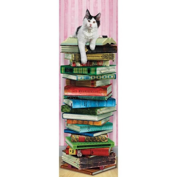 Pussel 1000 bitar panoramisk: Den akademiska katten