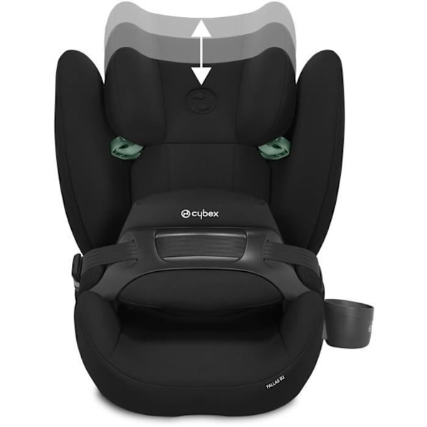 CYBEX PALLAS B2 I-SIZE bilbarnstol - Från 15 månader till 12 år - Pure Black - Svart Svart