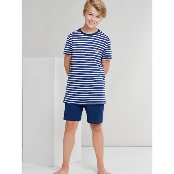 SCHIESSER Kortärmad pyjamas Blå 140 cm