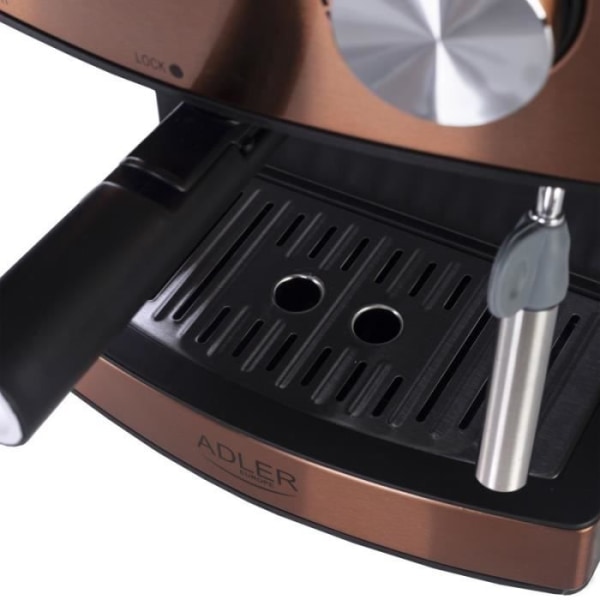 Espressomaskin - ADLER - AD 4404 - 15 barer - 850 W - Svart