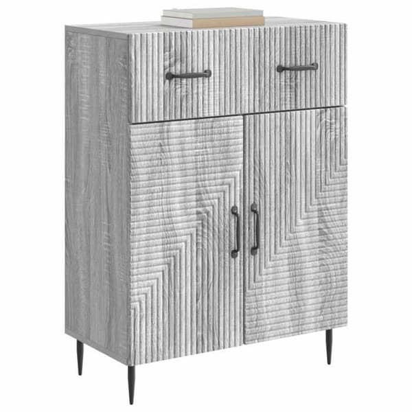 vidaXL Buffé Sonoma grå 66 x 34,5 x 89,5 cm Ingenjörsträ 894871