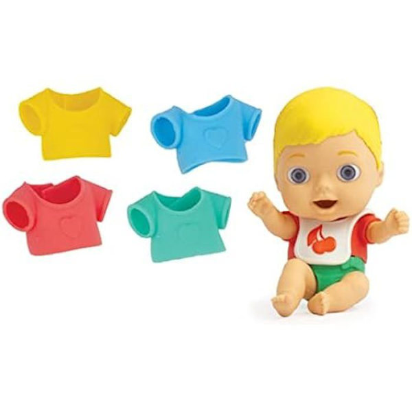 Cicciobello Amicicci Dress Time, med 4 färgglada kläder och haklapp, för flickor från 3 år, flerfärgad, CC016000; Giochi Flerfärgad