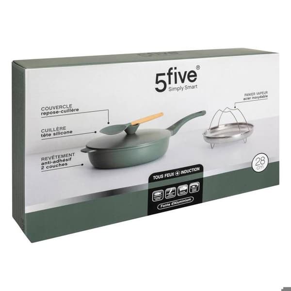 Sauteuse D28cm i grön aluminiumgjutjärn Olivgrön