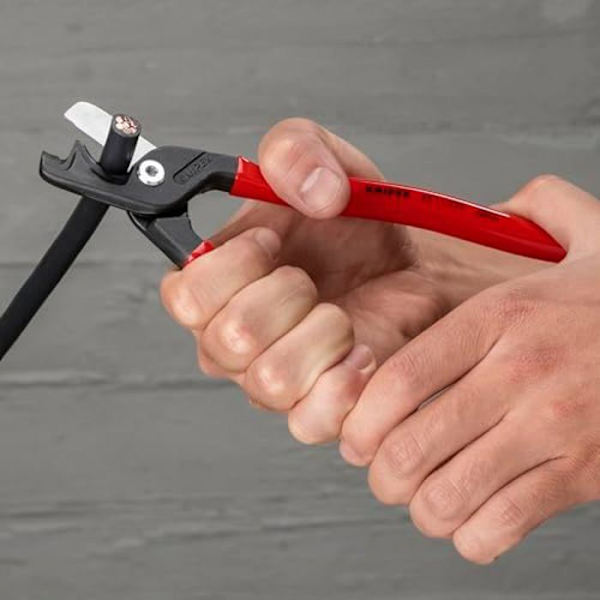 KNIPEX 95 11 225 Stepcut XL Kabelskärare - Mantlad i polerad plast