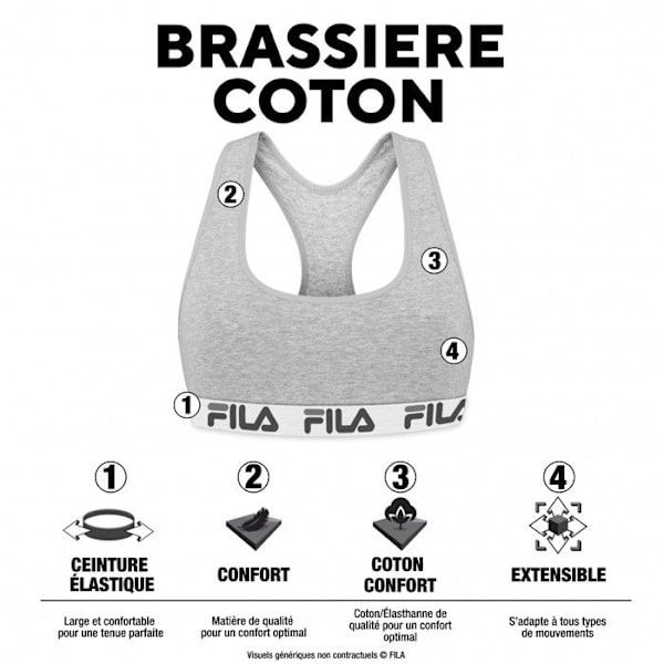 Fila Baskets bomull 6048 Set av 3 Kvinne Flerfärgad M