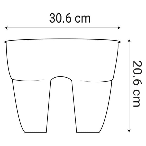 Hästsko - EDA PLASTIQUES - Osaka - 8L - Antracit - Exklusivt fästsystem antracit
