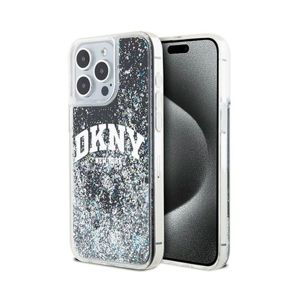 DKNY Liquid Glitter Big Logo - Fodral för iPhone 14 Pro Max (svart)