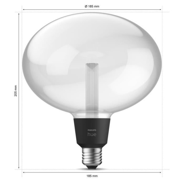 Philips Hue White and Color Ambiance, Ellipse E27-ansluten LED-lampa, Bluetooth-kompatibel