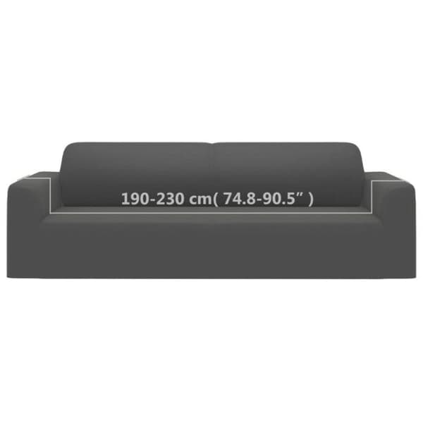 vidaXL Stretch Cover för 2-sits soffa Antracit Polyester Jersey 332938 antracit