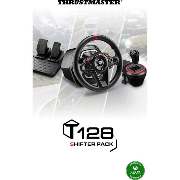 Spelratt - THRUSTMASTER - T128 X SHIFTER PACK - För Xbox Series XS Xbox One och PC - Svart och röd Svart och röd