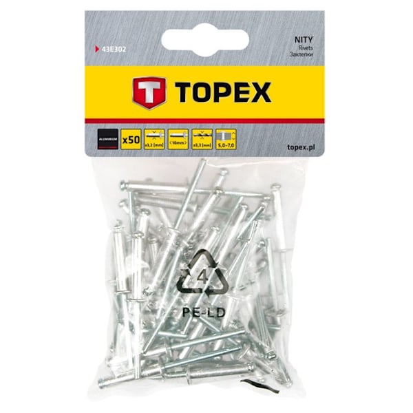 Aluminiumrundstenar 3,2 x 10 mm, 50 st.