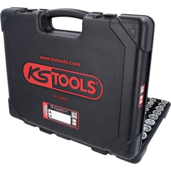 KS Tools Nyckelsats med hylsor 1/4, 3/8, 1/2 917.0255