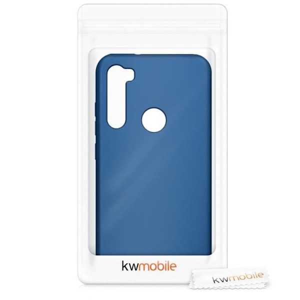 kwmobile Xiaomi Redmi Note 8T Fodral - Skal till Xiaomi Redmi Note 8T - Metallblått Silikontelefonfodral 50960.64 Blå