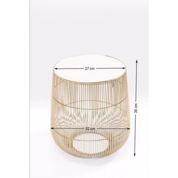 Bordstablett Beam guld marmor vit 32cm Kare Design Vit