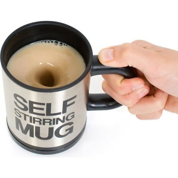 Mug Mélande Automatiskt - Självrörande Mug - Svart - 350 ml - Rostfritt Stål - Cylindrisk Svart