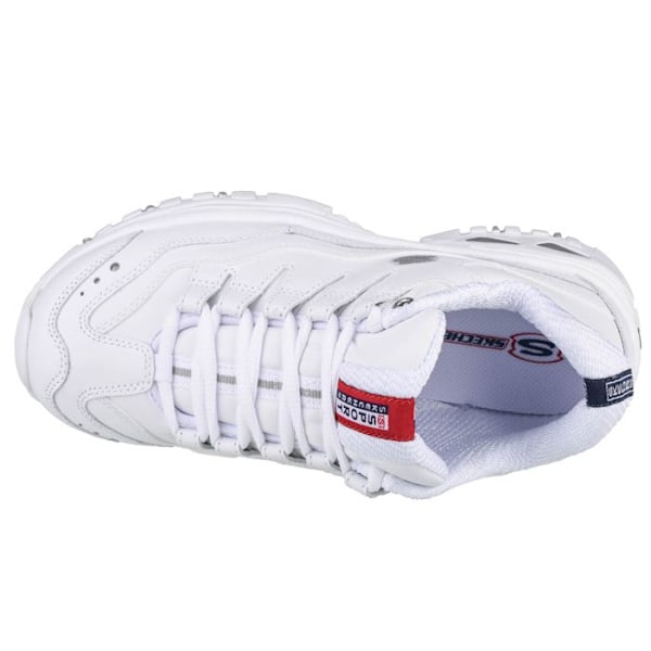 Baskets Dam - Skechers - Energy - Läder Blomma - Vit - Platt Klack Vit 41