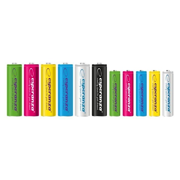 ESPERANZA LADDNINGSBARA BATTERIER Ni-MH AAA 1000MAH 4ST. GRÖN Grön