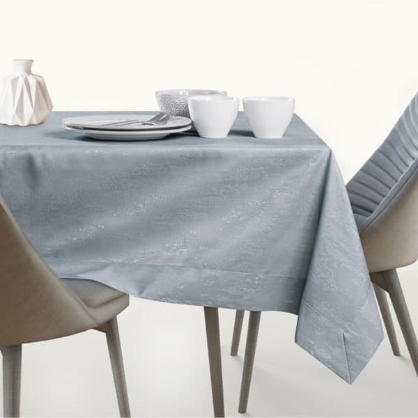Bordduk - Vesta - 140 x 450 cm - Tryckt grå - Fläckbeständig polyester grå