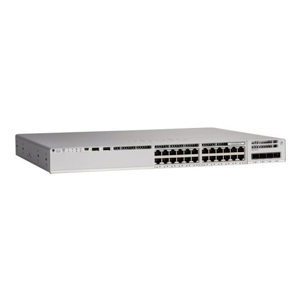 Switch hanterad - Cisco - Catalyst 9200L - 24 portar RJ-45 - 128 Gbit/s - Svart