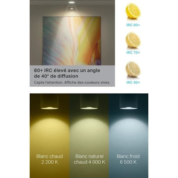 Wifi LED GU10 Toppkopplad L630 - Tapo - Multikolor 2200K-6500K - 3.7W - Kompatibel med Alexa/Google Home