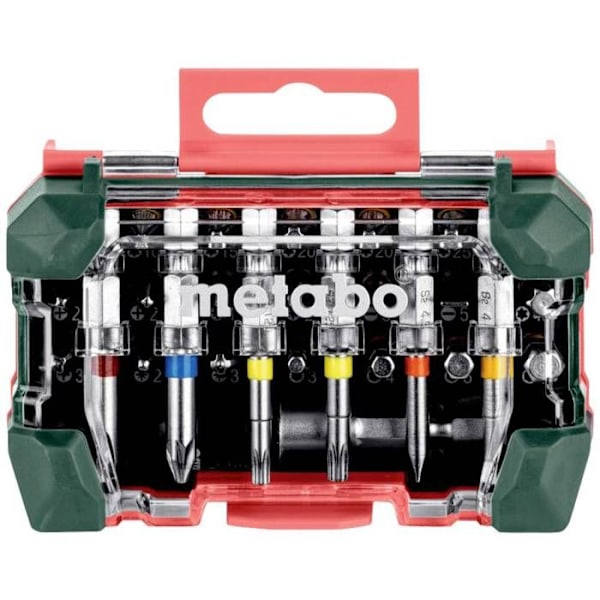 Bitslåda - Metabo - 29 delar - Kromvanadinstål - Magnetisk bitshållare - Robust design