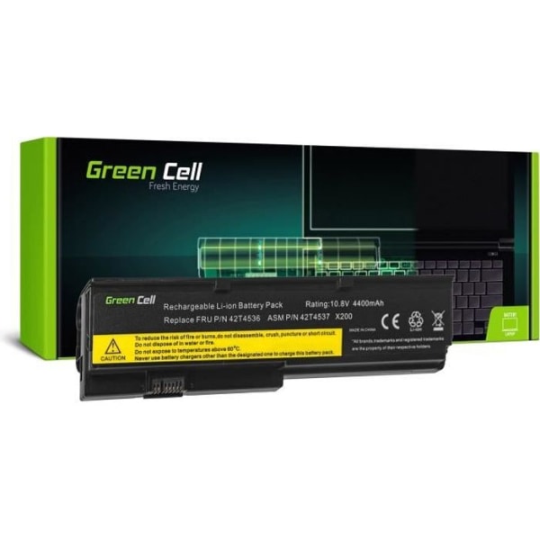 Green Cell® Standard Series 42T4650-batteri för Lenovo ThinkPad X200 X200s X201 X201i X201s Bärbar dator 4400mAh 10,8V