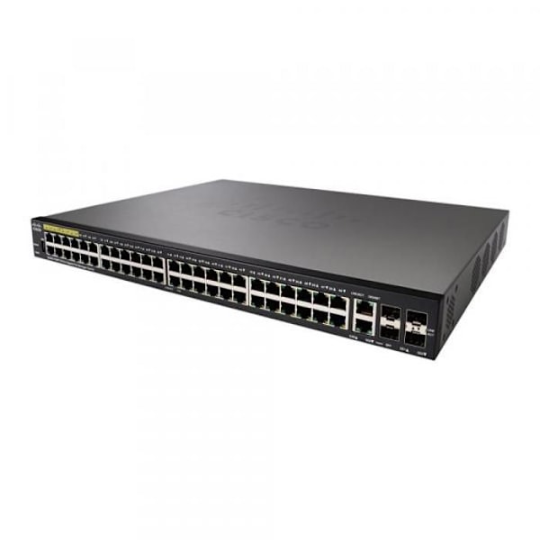 Switch - Cisco - SG350-52MP - 48 PoE+ portar - 2 Gigabit portar - Administrerbar