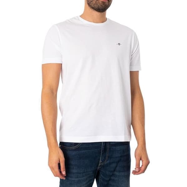 T-shirt Regular Med Shield - GANT Vit XL
