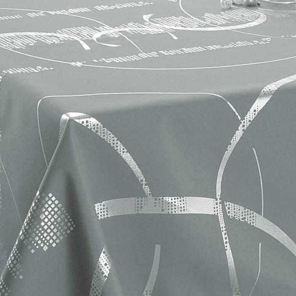 Duk - LE LINGE DE JULES - Glänsande - Ljusgrå - Rektangulär 150 x 300 cm - Lättskött Ljusgrått