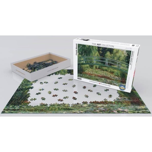 1000 pusselbitar: Den japanska gångbron, Claude Monet Unique Color Flerfärgad