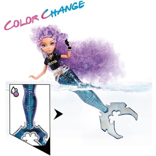 Mermaze Mermaidz - Riviera - 34cm Mermaid Fashion Doll - Byt färg i vatten Flerfärgad